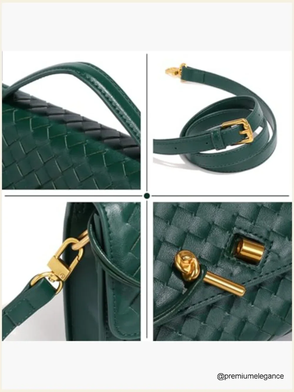 Vegan Leather Crossbody Handbag Convertible Clutch Shoulder Bag with Detachable